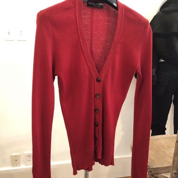 Dolce & Gabbana red cardigan - size S - Picture 1 of 4